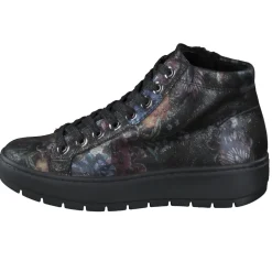 Semler – Schnürboots aus geprägtem Leder floral
