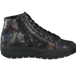 Semler – Schnürboots aus geprägtem Leder floral