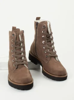 Semler – Schnürboots aus Nubukleder in Taupe