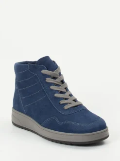 Semler – Schnürboots aus Nubukleder in Blau