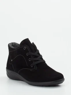 Semler – Schnürboots aus Veloursleder schwarz