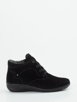 Semler – Schnürboots aus Veloursleder schwarz