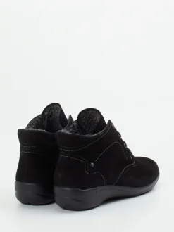 Semler – Schnürboots aus Veloursleder schwarz