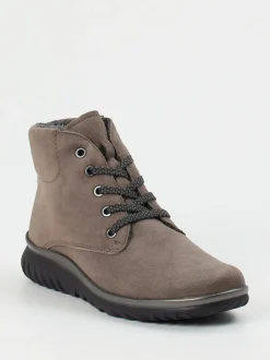 Semler – Schnürboots aus Veloursleder taupegrau