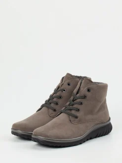 Semler – Schnürboots aus Veloursleder taupegrau