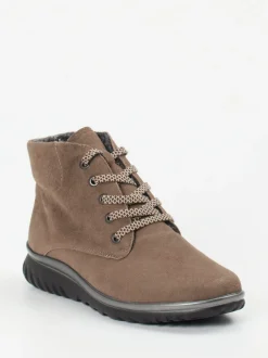 Semler – Schnürboots aus Veloursleder in Taupe