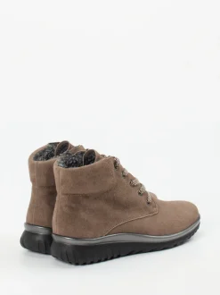 Semler – Schnürboots aus Veloursleder in Taupe