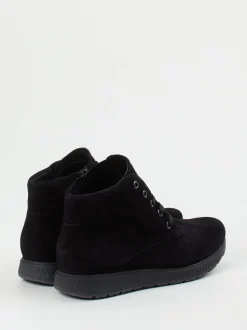 Semler – Schnürboots aus Veloursleder schwarz