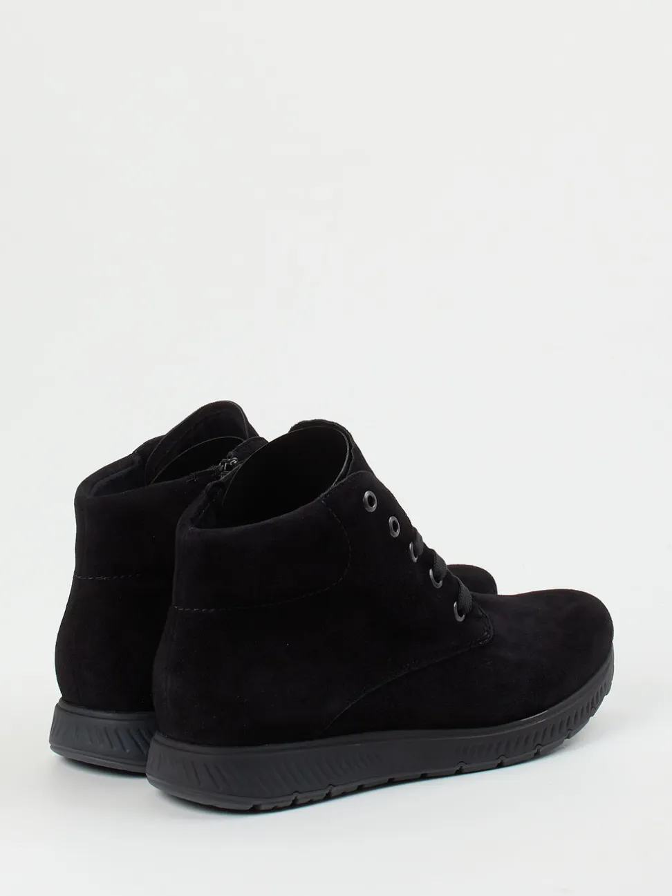 Semler – Schnürboots aus Veloursleder schwarz