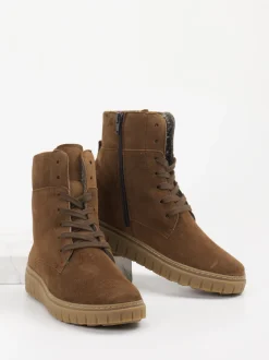 Semler – Schnürboots aus Veloursleder braun
