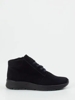 Semler – Schnürboots aus Veloursleder dunkelblau