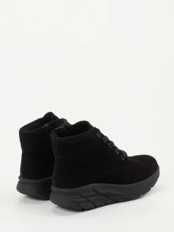 Semler – Schnür-Boots aus Veloursleder Schwarz