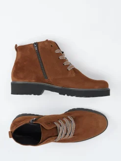 Semler – Schnürboots aus Veloursleder rostbraun