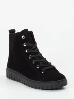 Semler – Schnürboots aus Veloursleder schwarz