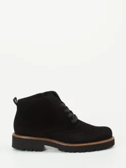 Semler – Schnürboots aus Veloursleder Schwarz