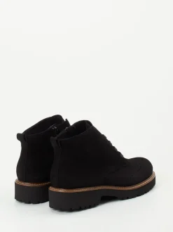 Semler – Schnürboots aus Veloursleder Schwarz