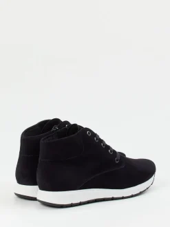 Semler – Schnürboots aus Veloursleder dunkelblau