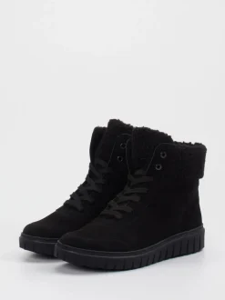 Semler – Schnürboots aus Veloursleder schwarz