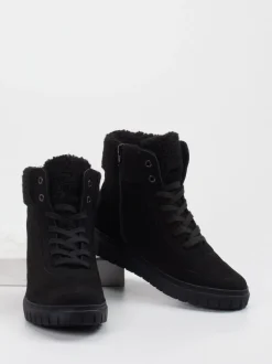 Semler – Schnürboots aus Veloursleder schwarz