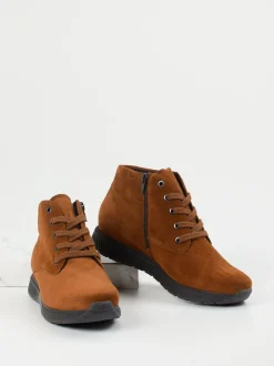 Semler – Schnürboots aus Veloursleder rostbraun