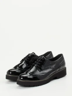 Semler – Schnürschuh aus Lackleder schwarz