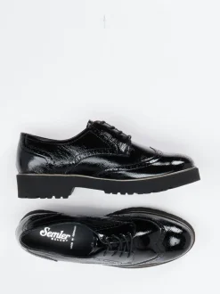 Semler – Schnürschuh aus Lackleder schwarz