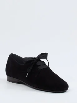 Semler – Schnürschuh aus Samtziegenleder schwarz