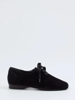 Semler – Schnürschuh aus Samtziegenleder schwarz