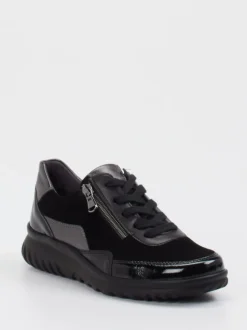 Semler – Schnürschuh aus Veloursleder Schwarz