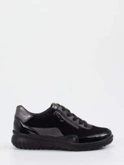 Semler – Schnürschuh aus Veloursleder Schwarz