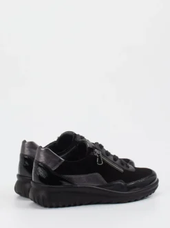 Semler – Schnürschuh aus Veloursleder Schwarz