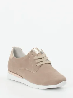 Semler – Schnürschuh aus Veloursleder Beige