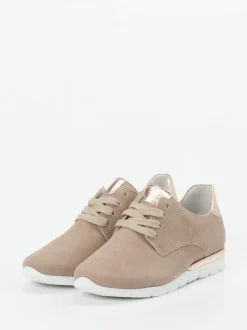 Semler – Schnürschuh aus Veloursleder Beige