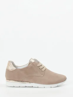 Semler – Schnürschuh aus Veloursleder Beige