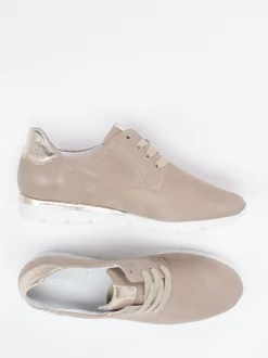 Semler – Schnürschuh aus Veloursleder Beige
