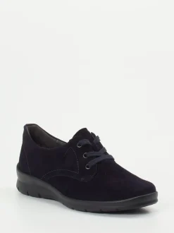 Semler – Schnürschuh aus Veloursleder Dunkelblau