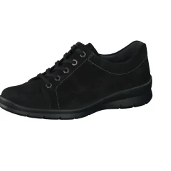 Semler – Schnürschuhe aus Veloursleder schwarz
