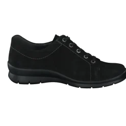 Semler – Schnürschuhe aus Veloursleder schwarz
