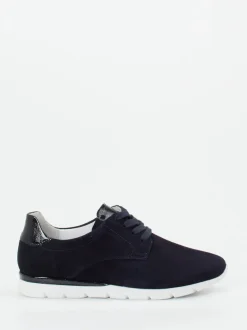 Semler – Schnürschuhe aus Veloursleder Dunkelblau