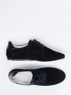 Semler – Schnürschuhe aus Veloursleder Dunkelblau