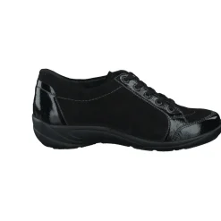 Semler – Schnürschuhe aus Veloursleder Schwarz