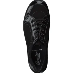 Semler – Schnürschuhe aus Veloursleder Schwarz
