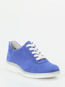 Semler – Schnürsneaker aus Veloursleder Royalblau