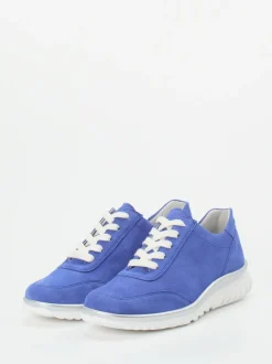 Semler – Schnürsneaker aus Veloursleder Royalblau