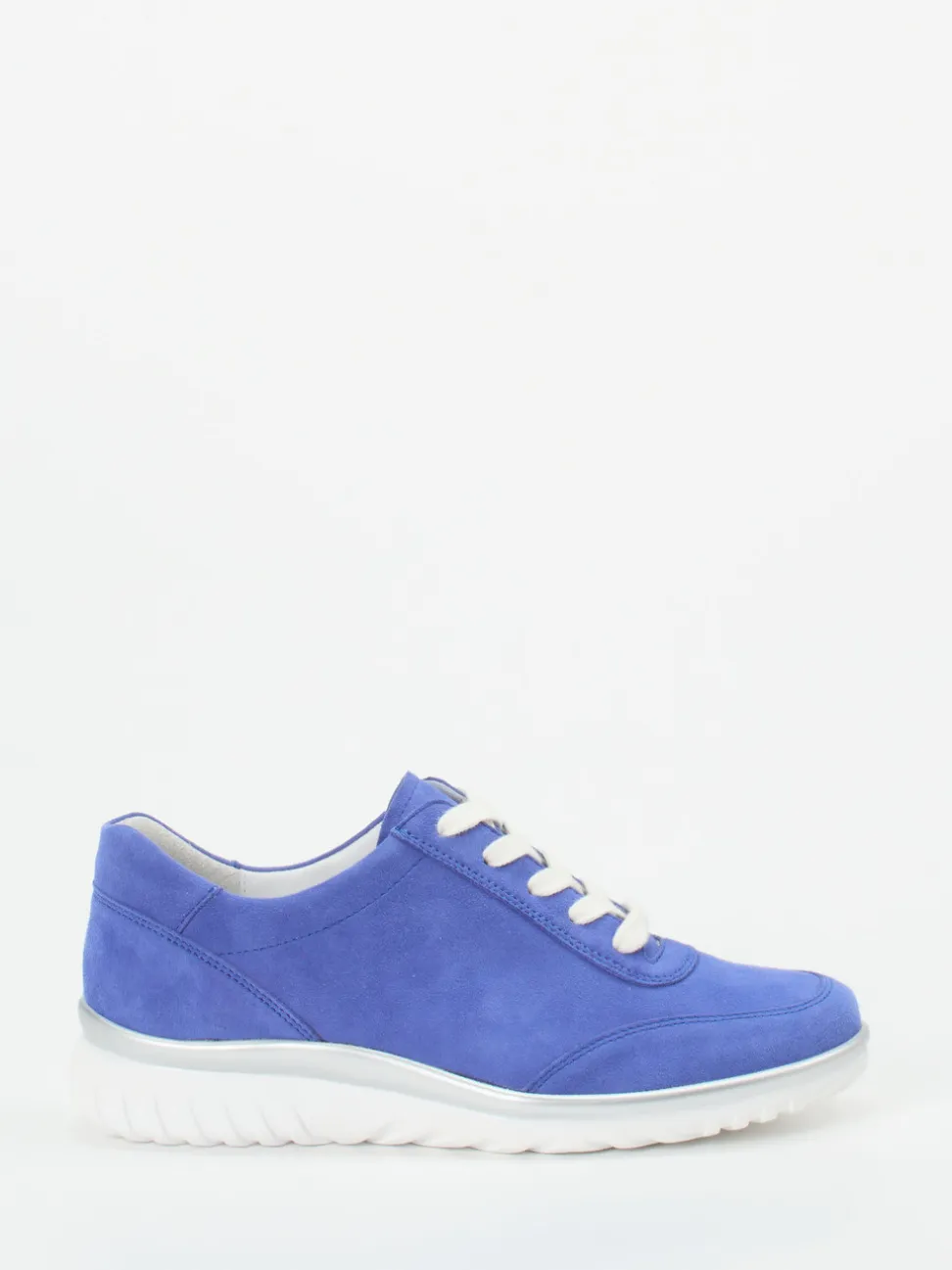 Semler – Schnürsneaker aus Veloursleder Royalblau