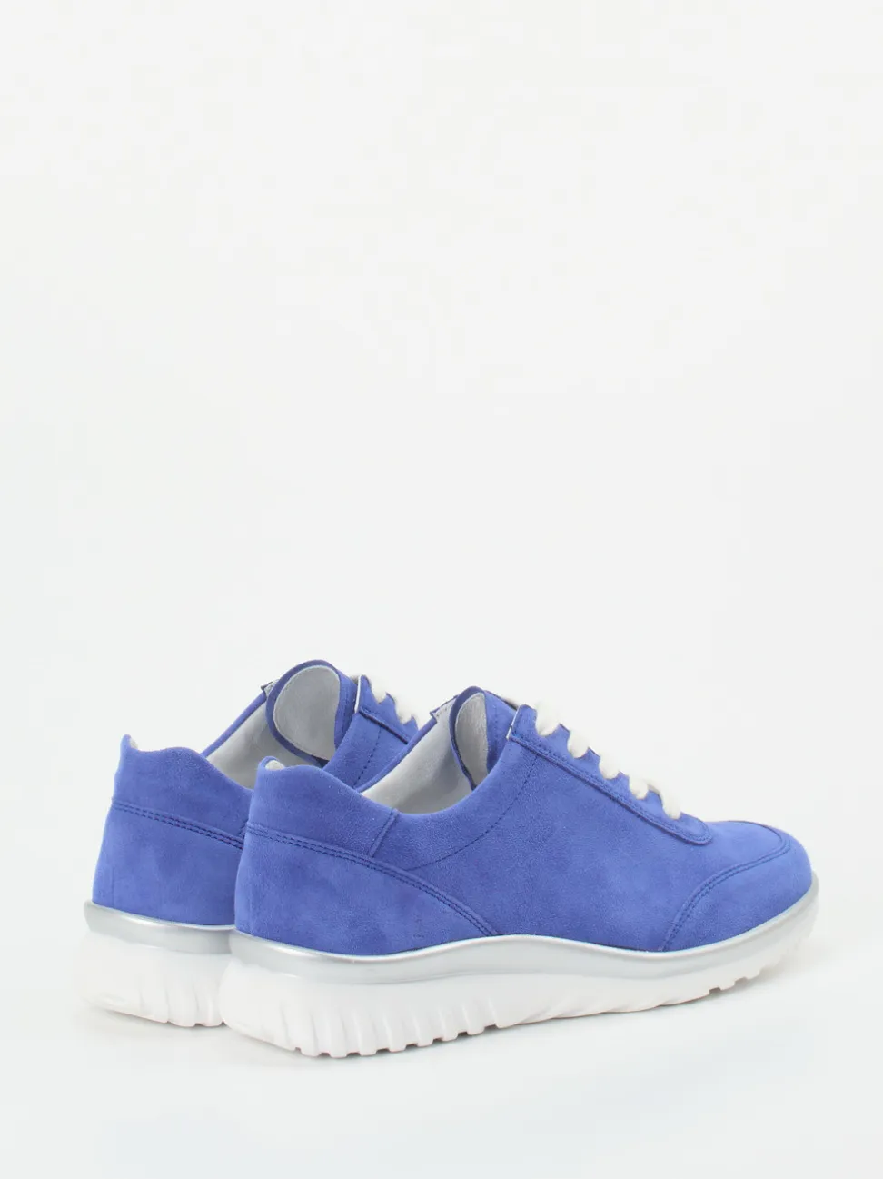 Semler – Schnürsneaker aus Veloursleder Royalblau