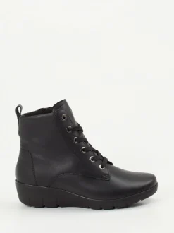 Semler – Schnürstiefelette aus Kalbleder schwarz