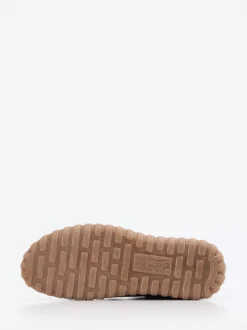 Semler – Schnürstiefelette aus Veloursleder bordeaux
