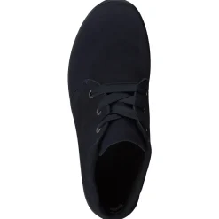 Semler – Schnürstiefelette aus Veloursleder blau