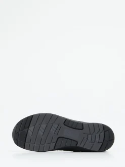Semler – Schnürstiefelette aus Veloursleder Schwarz